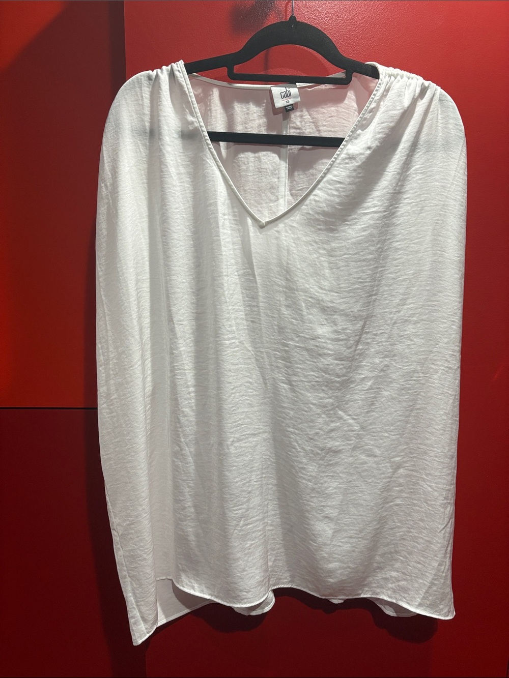 CAbi White V-Neck Women's Top